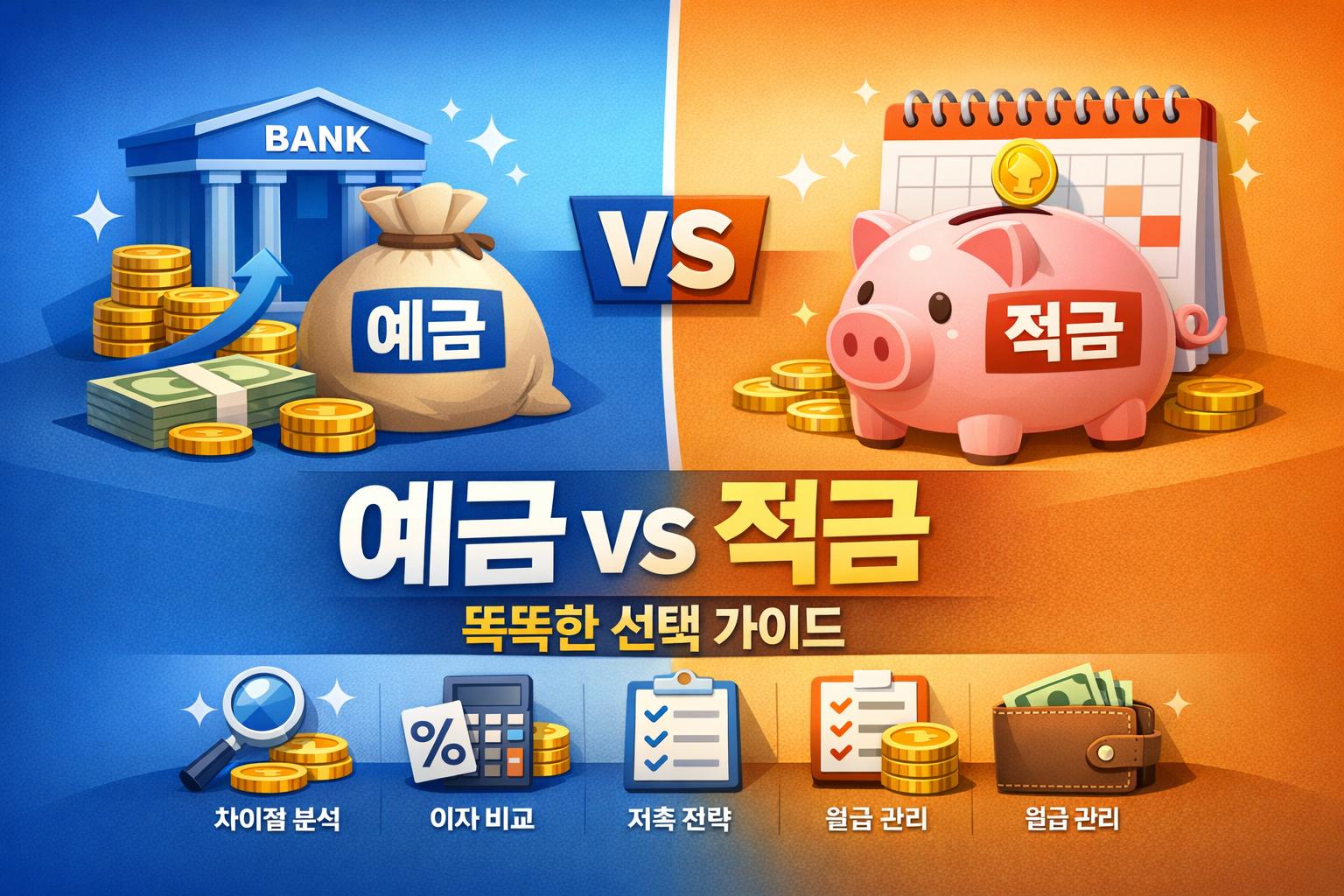 예금 vs 적금, 모을 때·굴릴 때 선택법 완전정리
