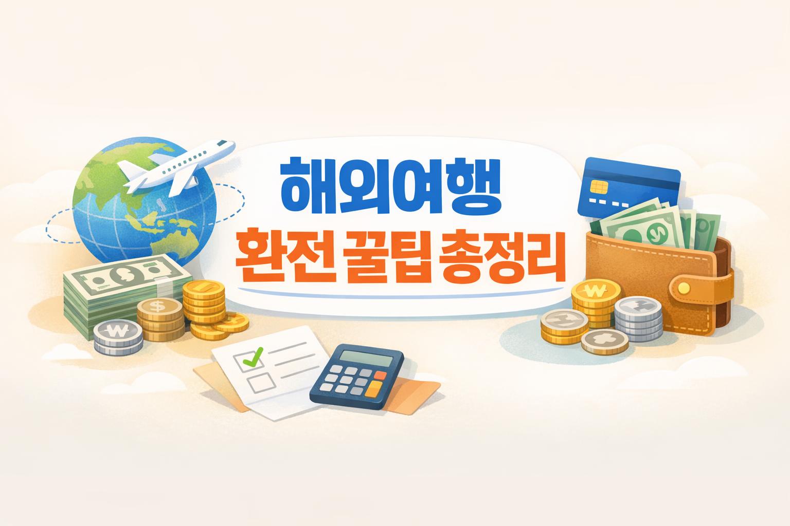 해외여행 환전 꿀팁 총정리 — 수수료 아끼고 현금·카드 스마트하게 준비하는 법