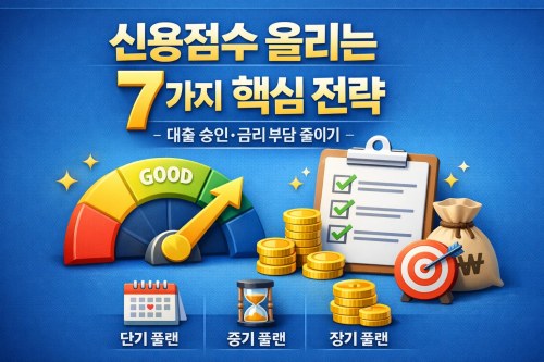 신용점수 올리는 핵심 가이드, 대출 승인과 금리 부담을 줄이는 실전 전략