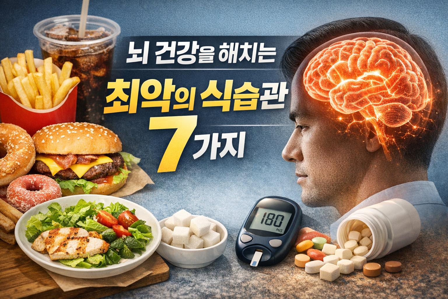 뇌 건강을 갉아먹는 최악의 식사 습관 7가지