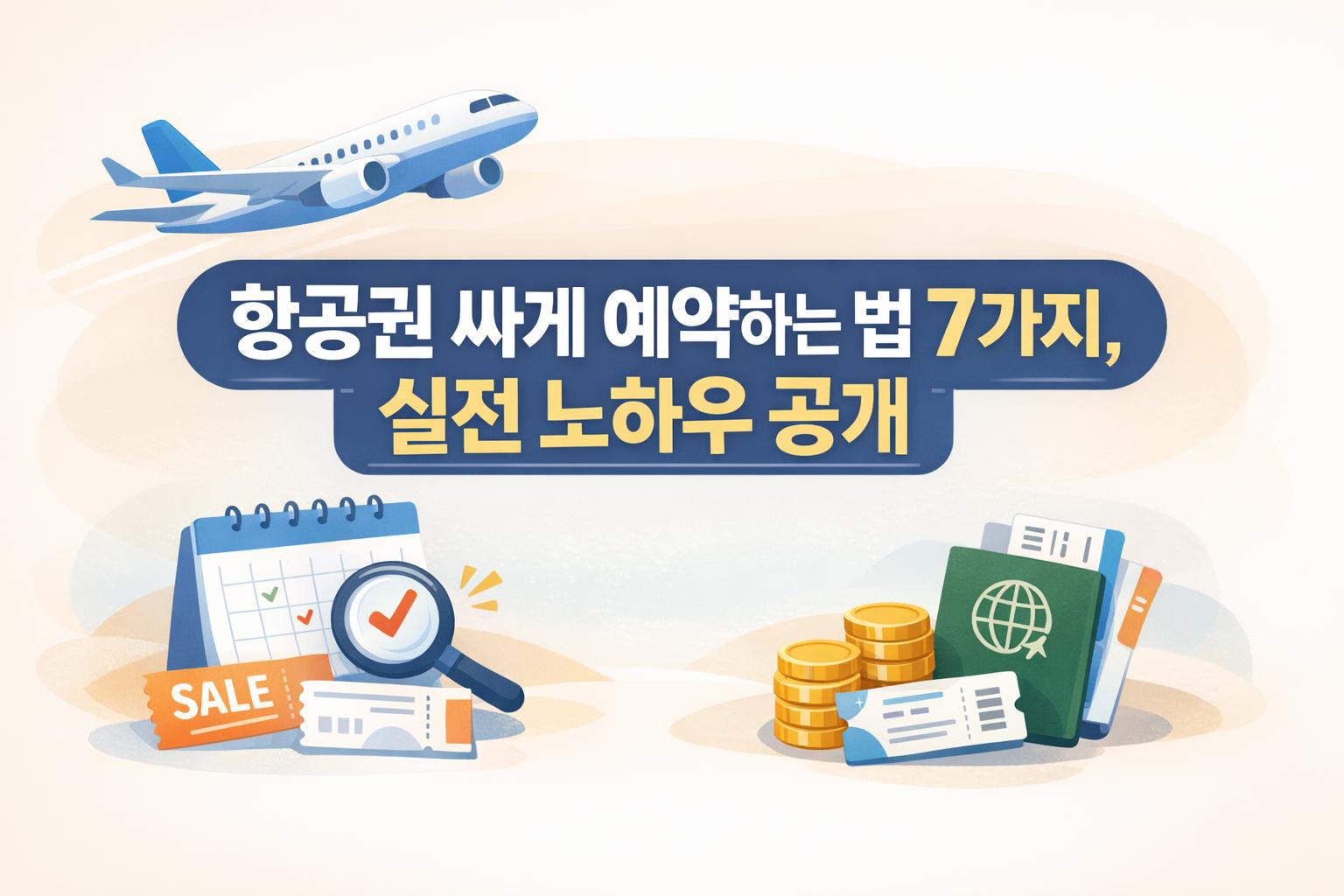 항공권 싸게 예약하는 법 7가지, 실전 노하우 공개