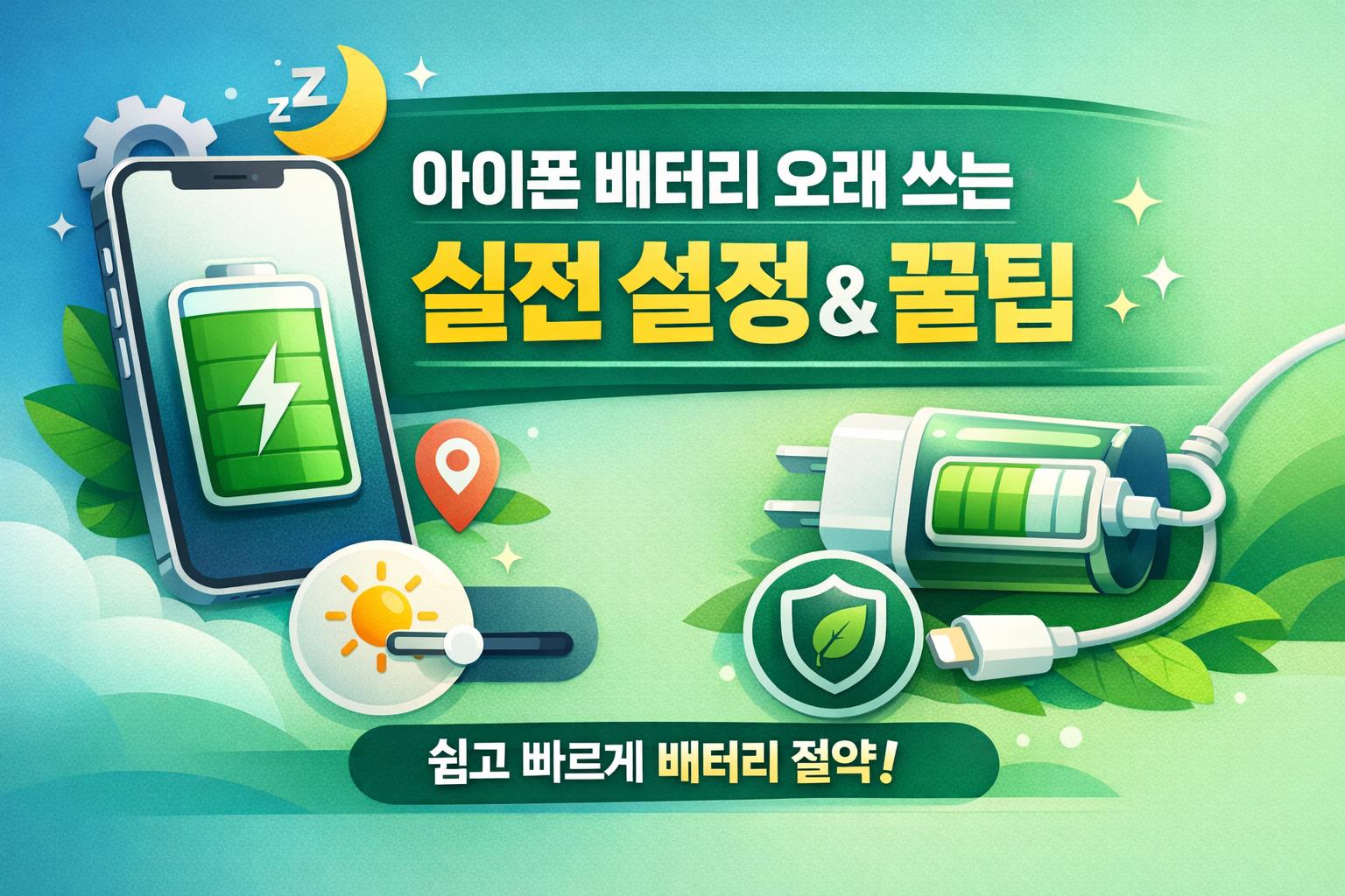 아이폰 배터리 오래 쓰는 설정, 생활에서 바로 적용하는 실전 팁